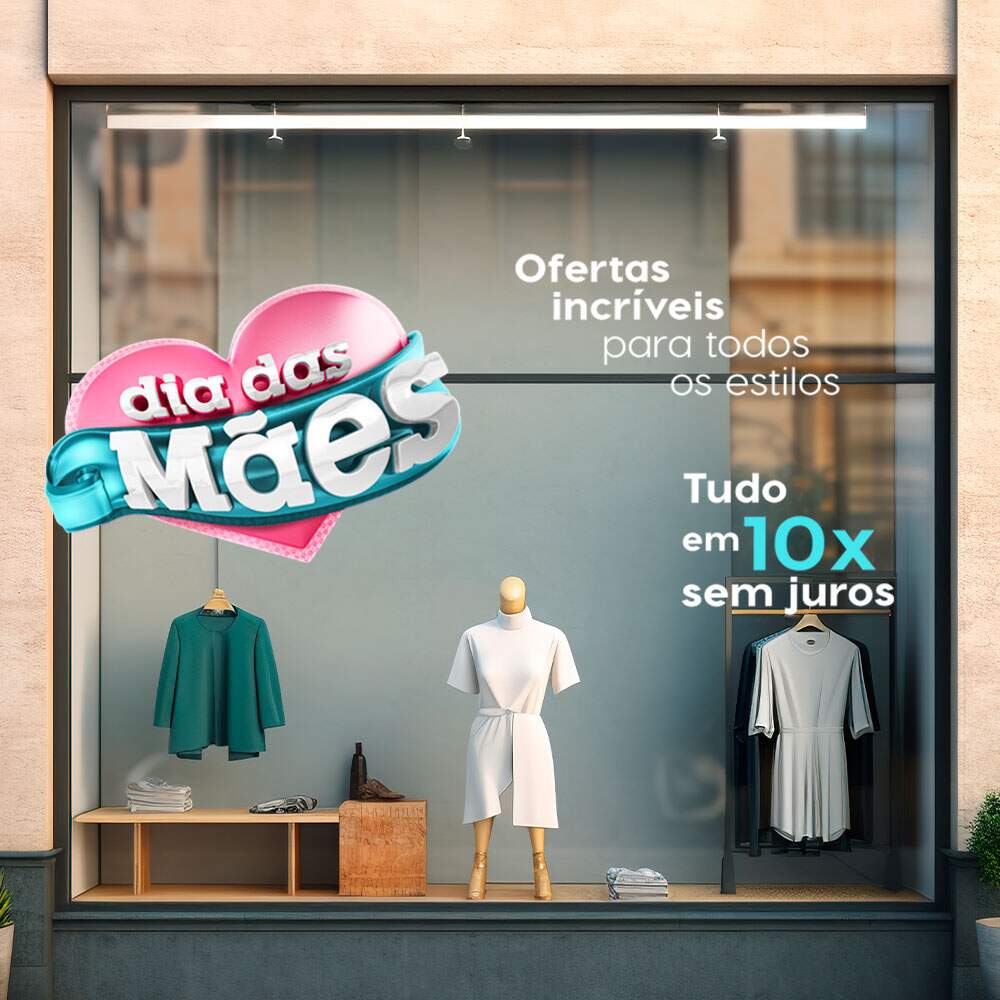 Adesivo Para Vitrine Dia Das Mes - 011