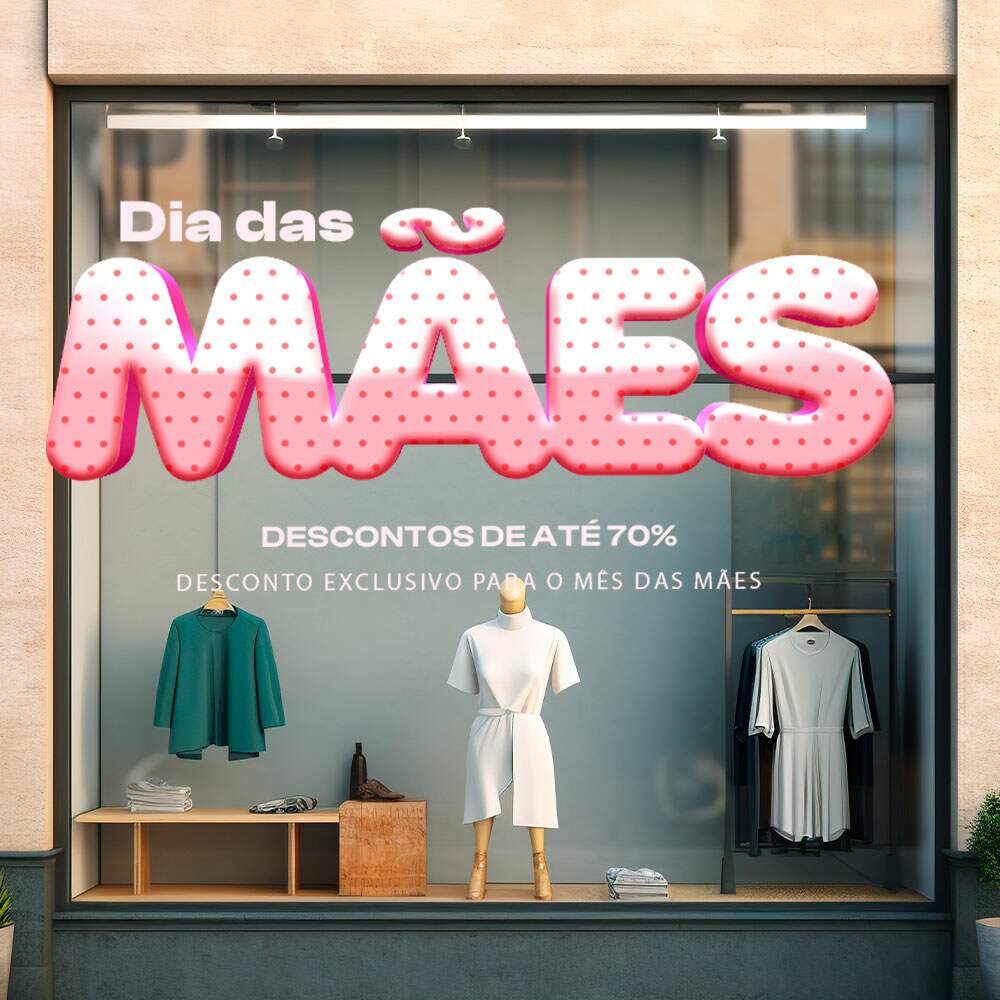 Adesivo Para Vitrine Dia Das Mes - 013