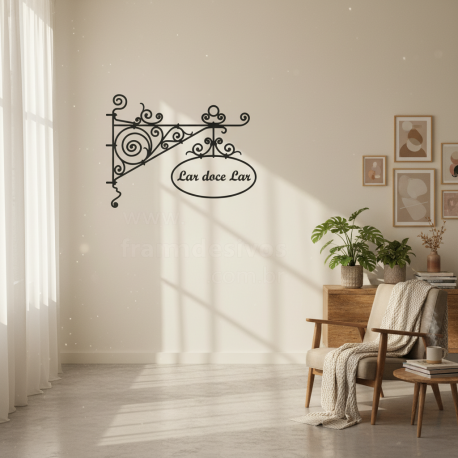 Adesivo de Parede Decorativo Lar Doce Lar