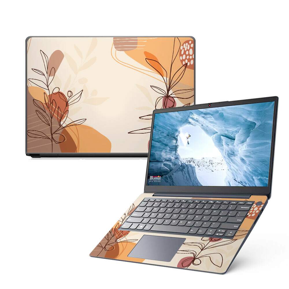 Skin Notebook Flor Abstrato Marrom Boho
