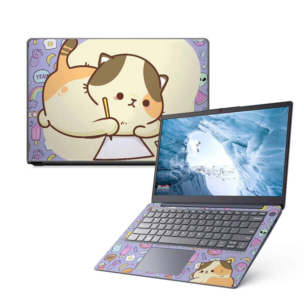 Skin Notebook Gatinho Estudando