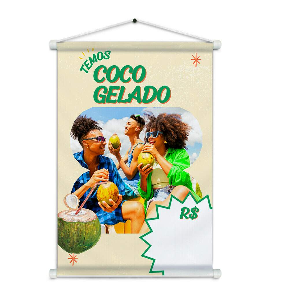 Banner Impresso em Lona gua de Coco