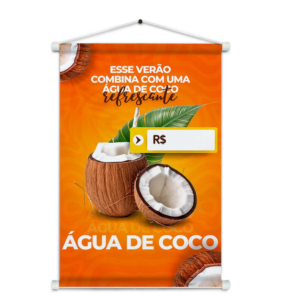 Banner Impresso em Lona gua de Coco