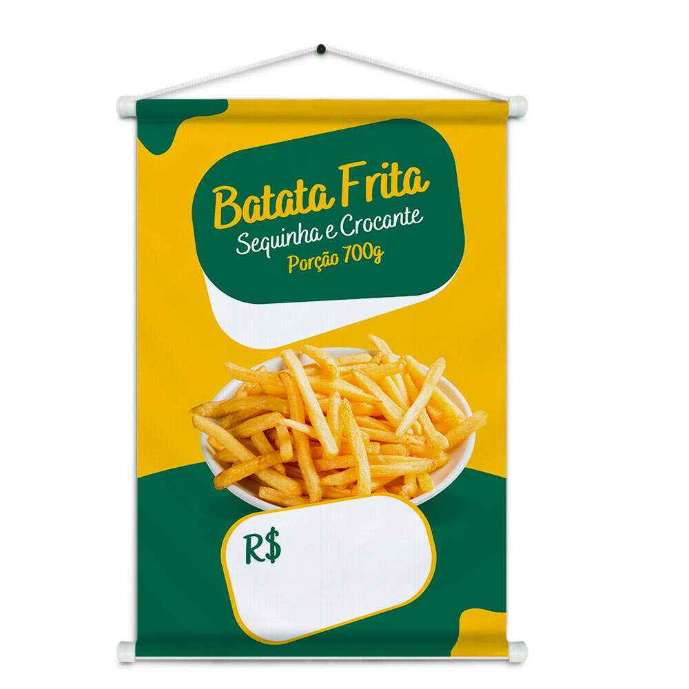 Banner Impresso em Lona Batata Frita