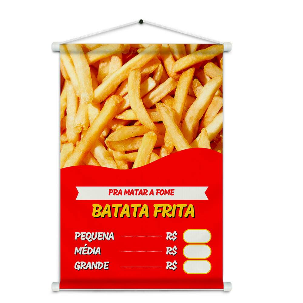 Banner Impresso em Lona Batata Frita