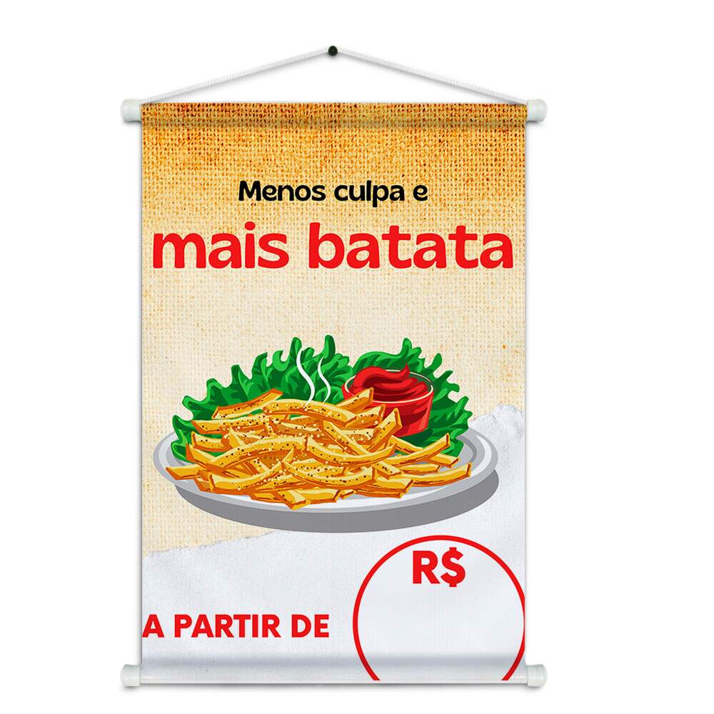 Banner Impresso em Lona Batata Frita