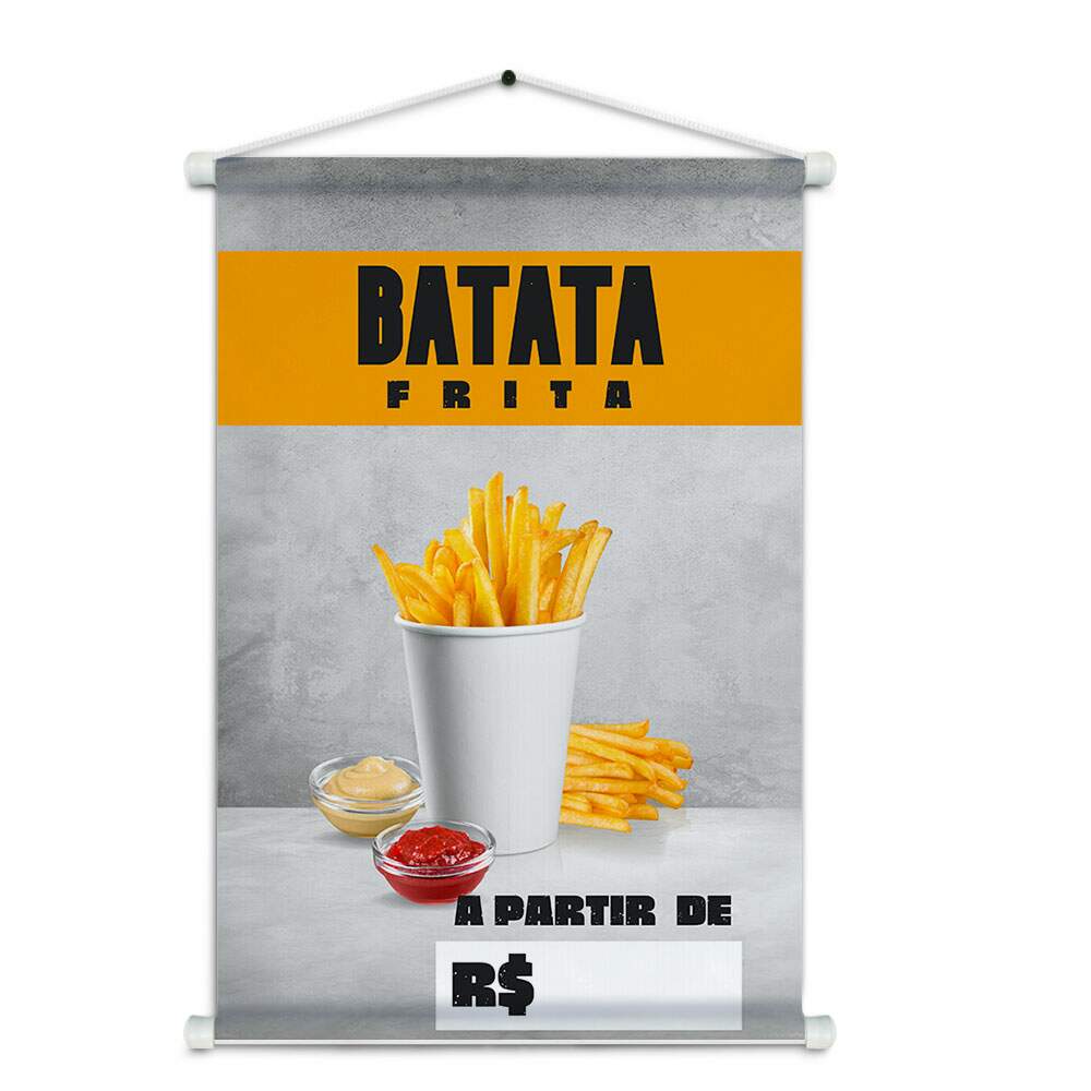 Banner Impresso em Lona Batata Frita
