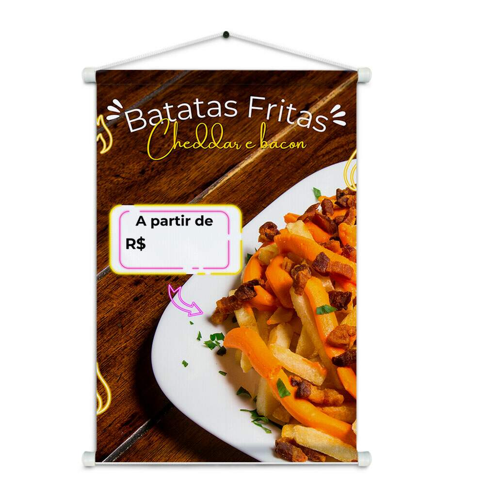 Banner Impresso em Lona Batata Frita
