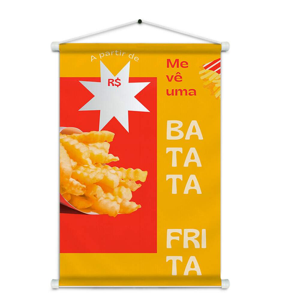 Banner Impresso em Lona Batata Frita