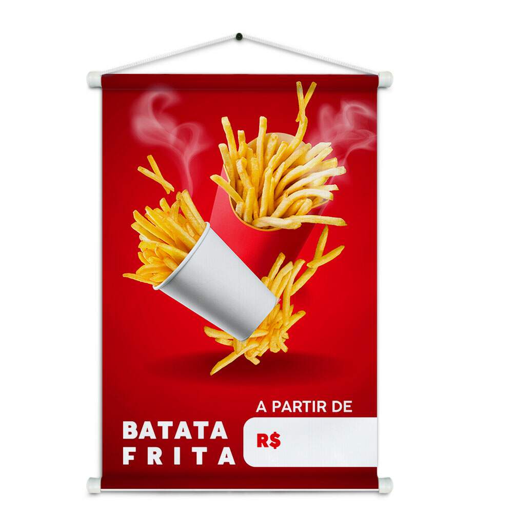 Banner Impresso em Lona Batata Frita