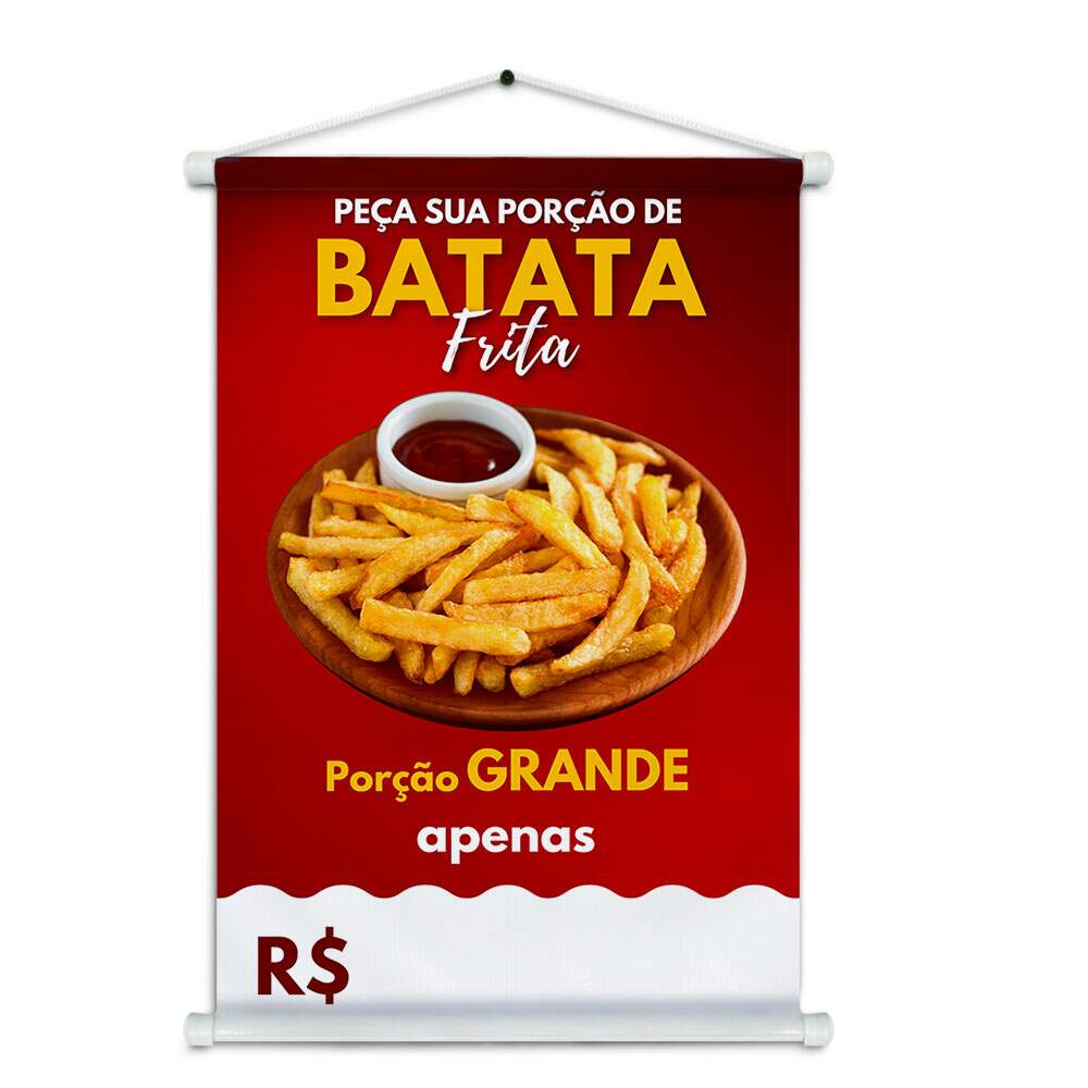 Banner Impresso em Lona Batata Frita