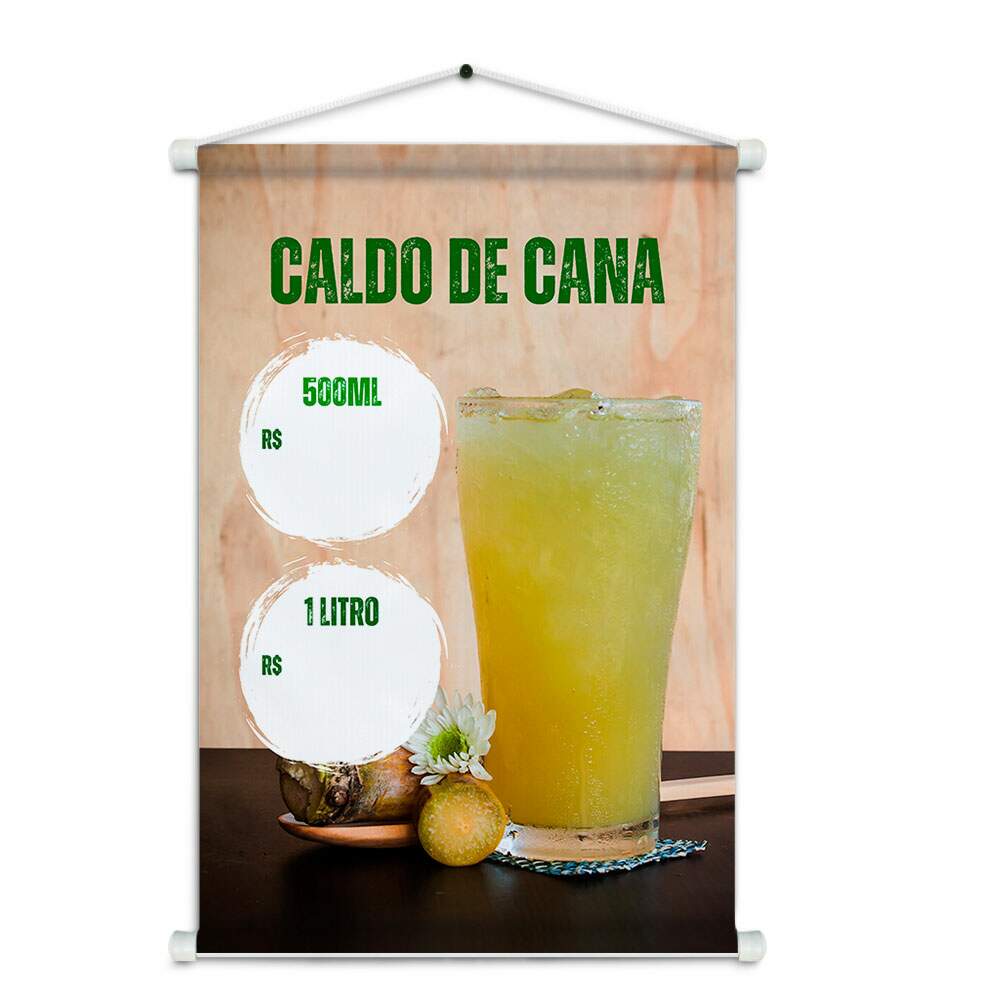 Banner Impresso em Lona Caldo de Cana