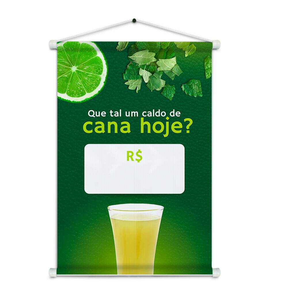 Banner Impresso em Lona Caldo de Cana