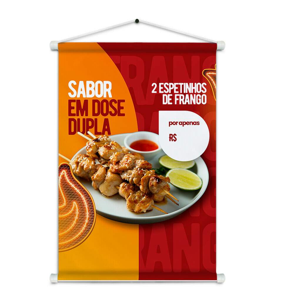 Banner Impresso em Lona Espetinhos