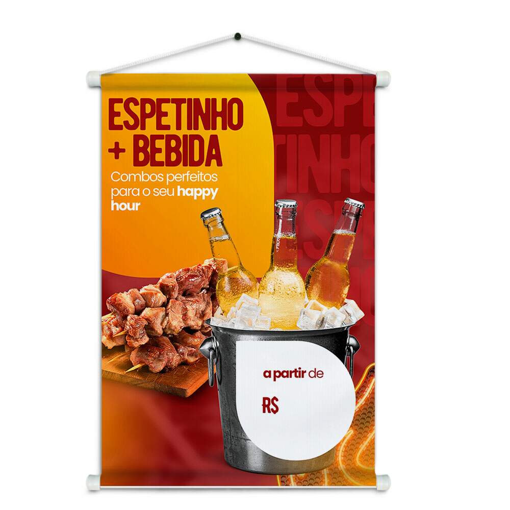 Banner Impresso em Lona Espetinhos