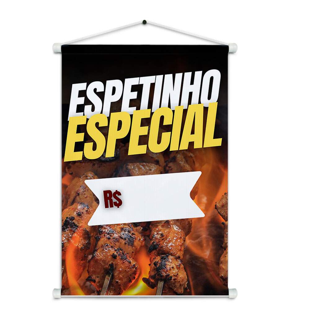 Banner Impresso em Lona Espetinhos