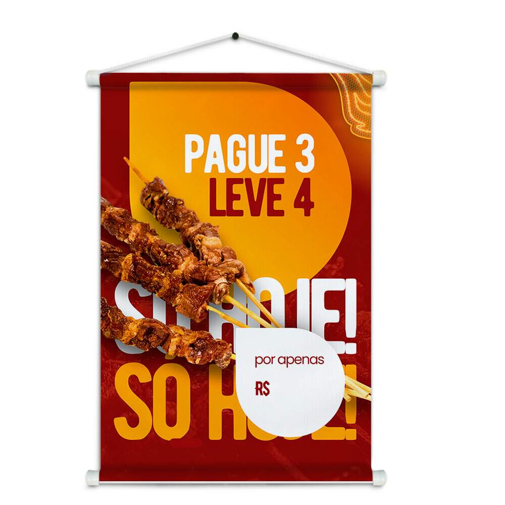 Banner Impresso em Lona Espetinhos
