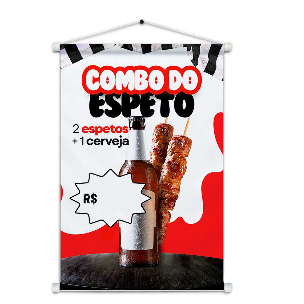 Banner Impresso em Lona Espetinhos
