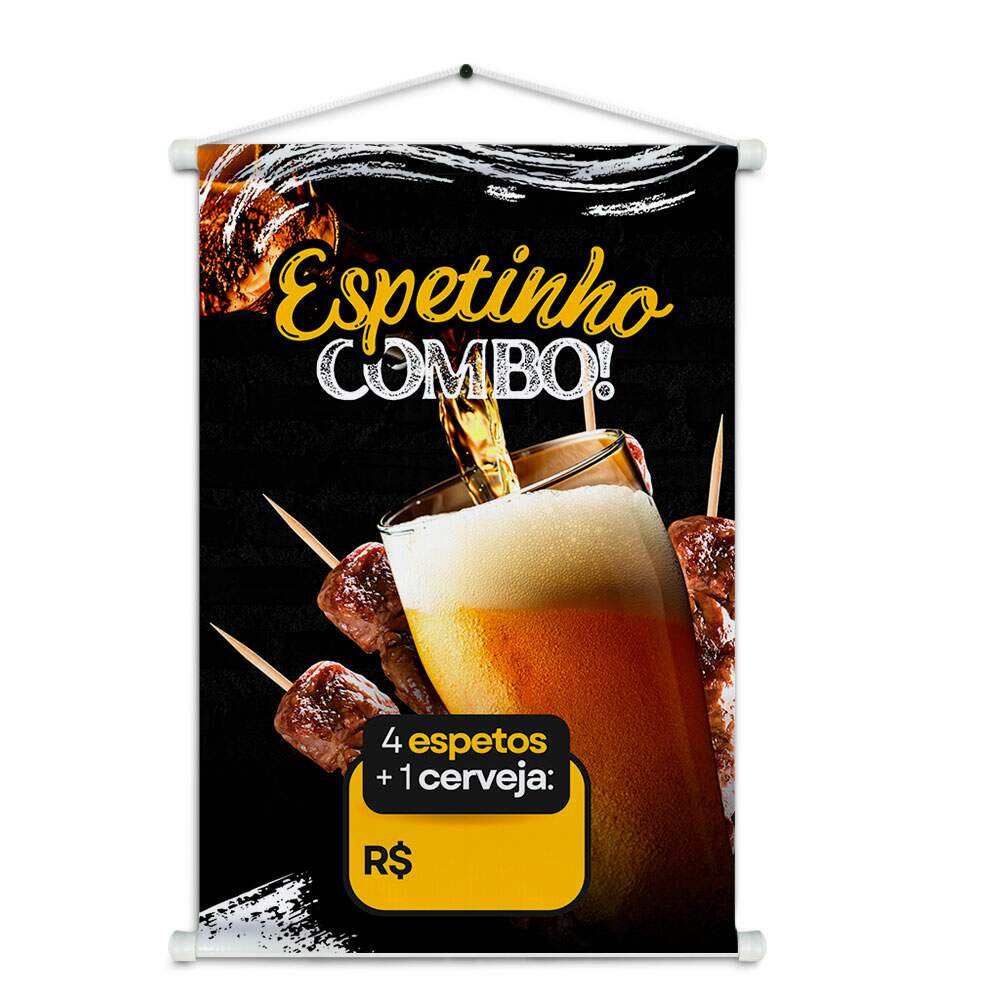 Banner Impresso em Lona Espetinhos