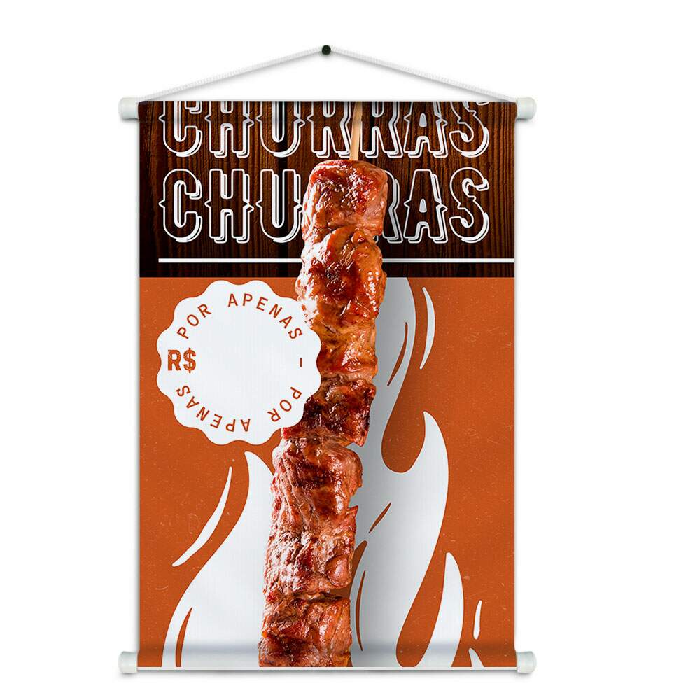 Banner Impresso em Lona Espetinhos