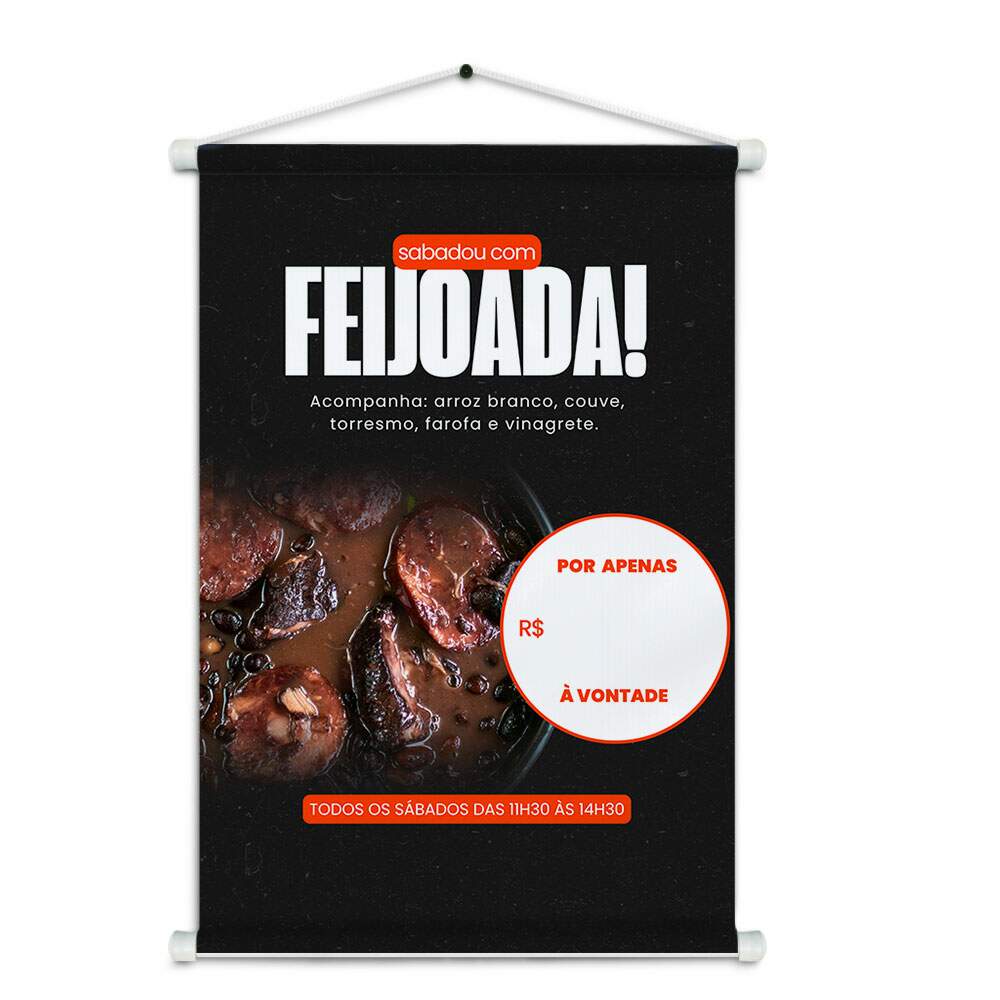 Banner Impresso em Lona Feijoada