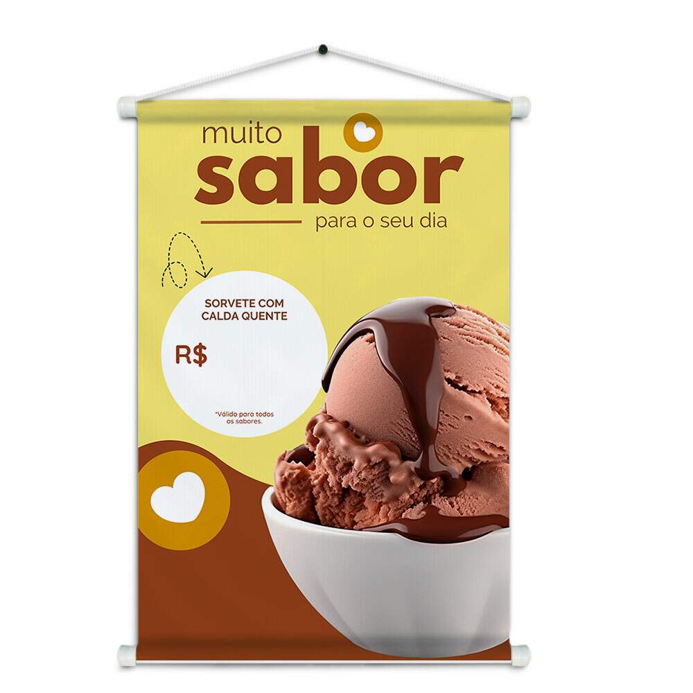 Banner Impresso em Lona Sorveteria
