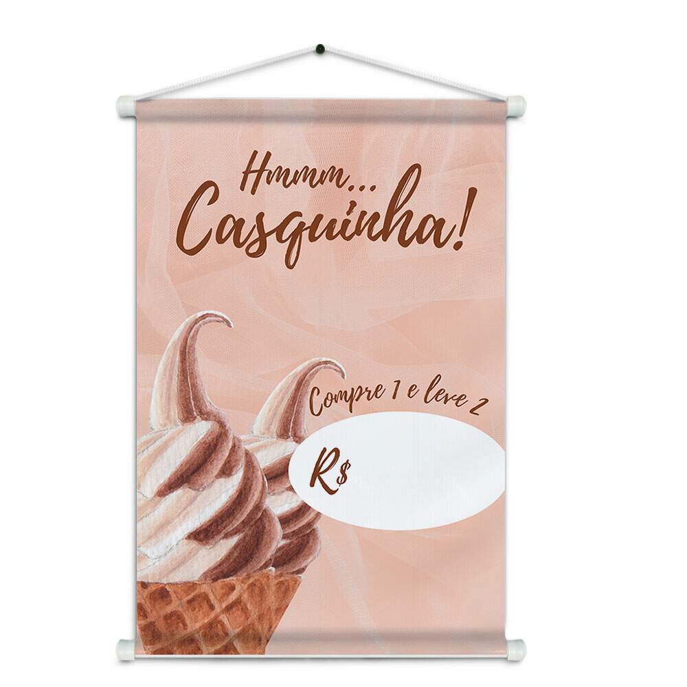 Banner Impresso em Lona Sorveteria