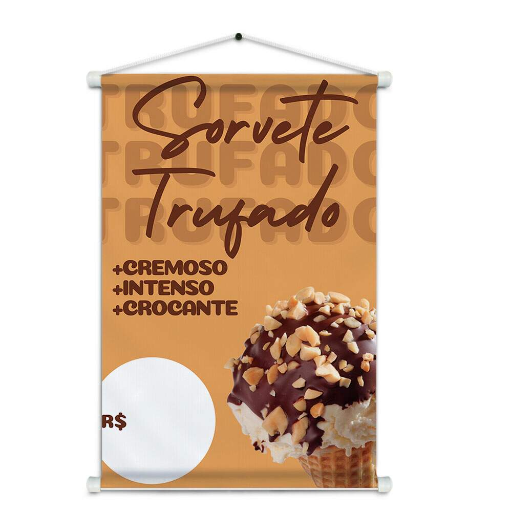 Banner Impresso em Lona Sorveteria