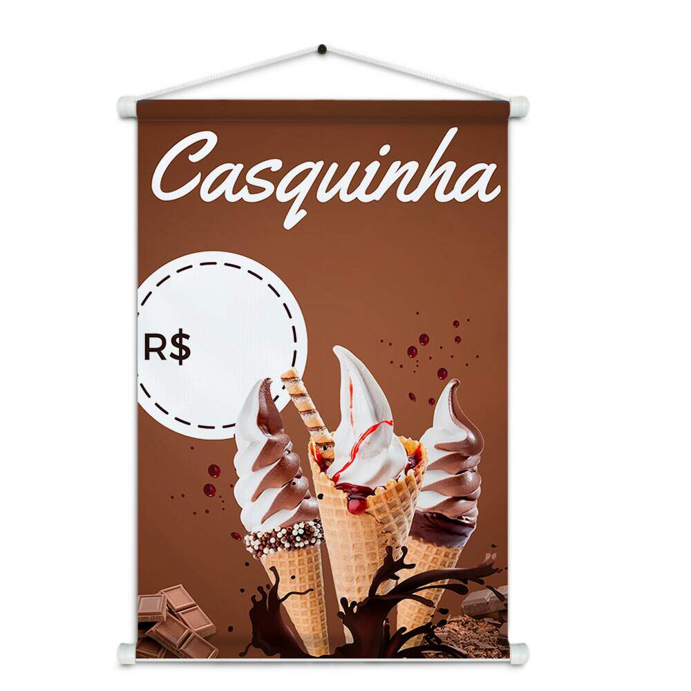 Banner Impresso em Lona Sorveteria