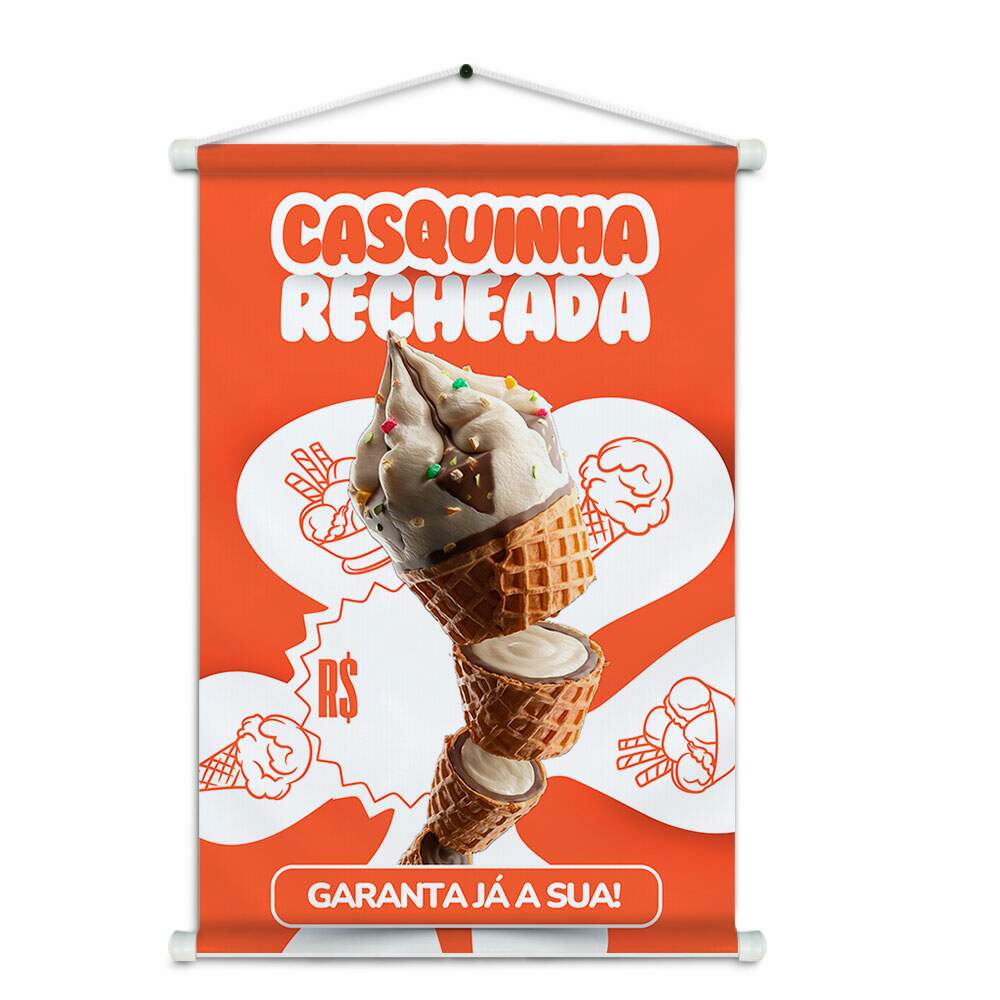 Banner Impresso em Lona Sorveteria
