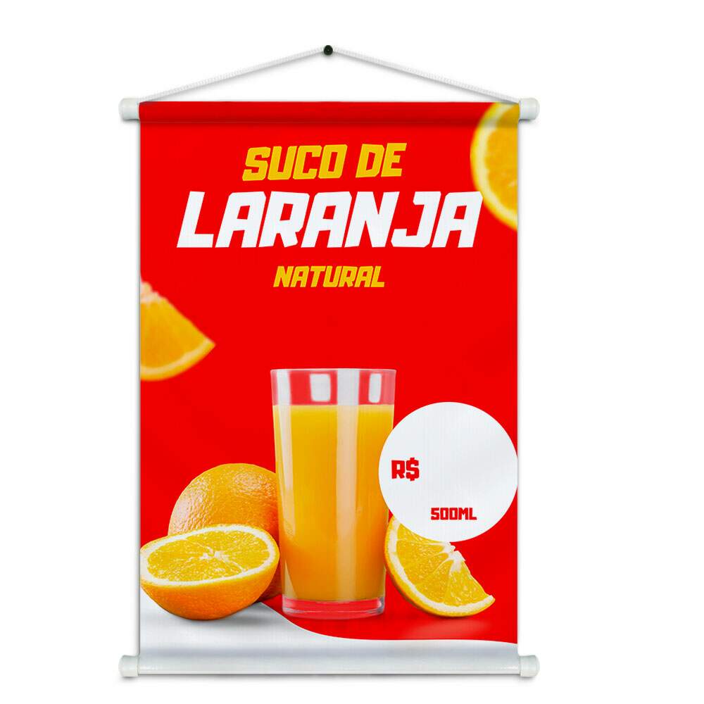 Banner Impresso em Lona Sucos