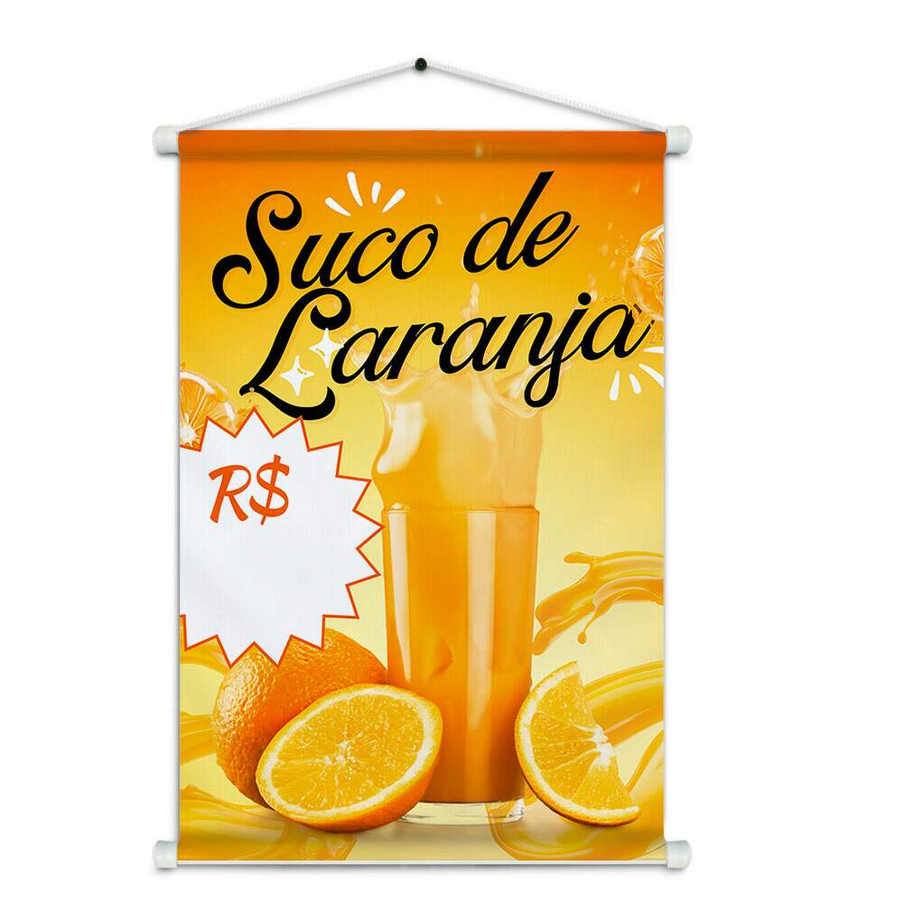 Banner Impresso em Lona Sucos