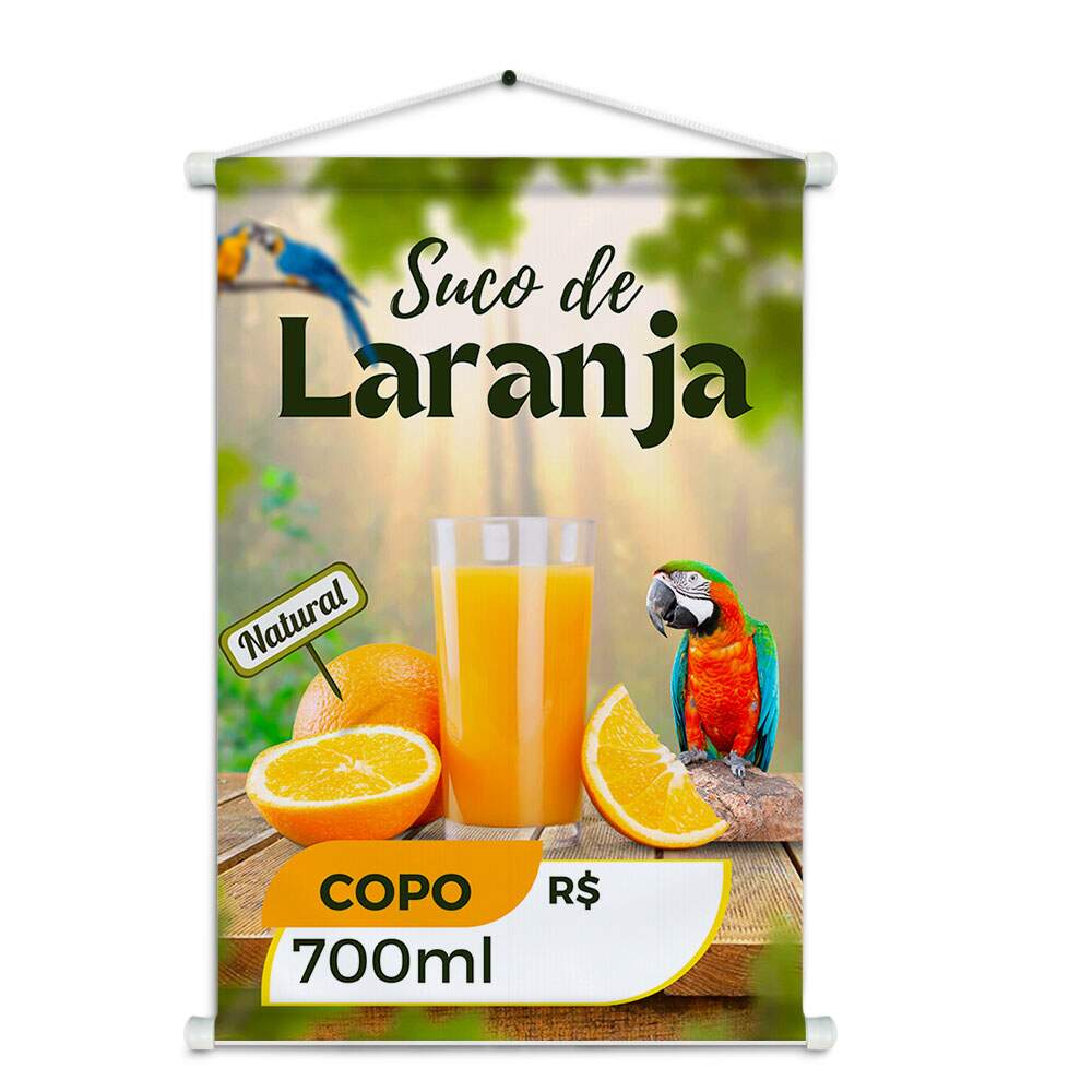 Banner Impresso em Lona Sucos