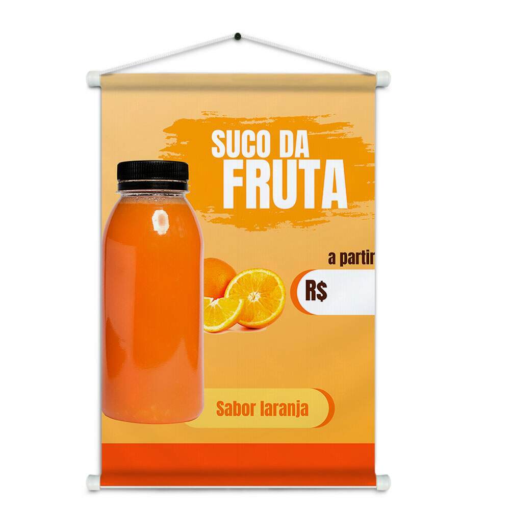 Banner Impresso em Lona Sucos