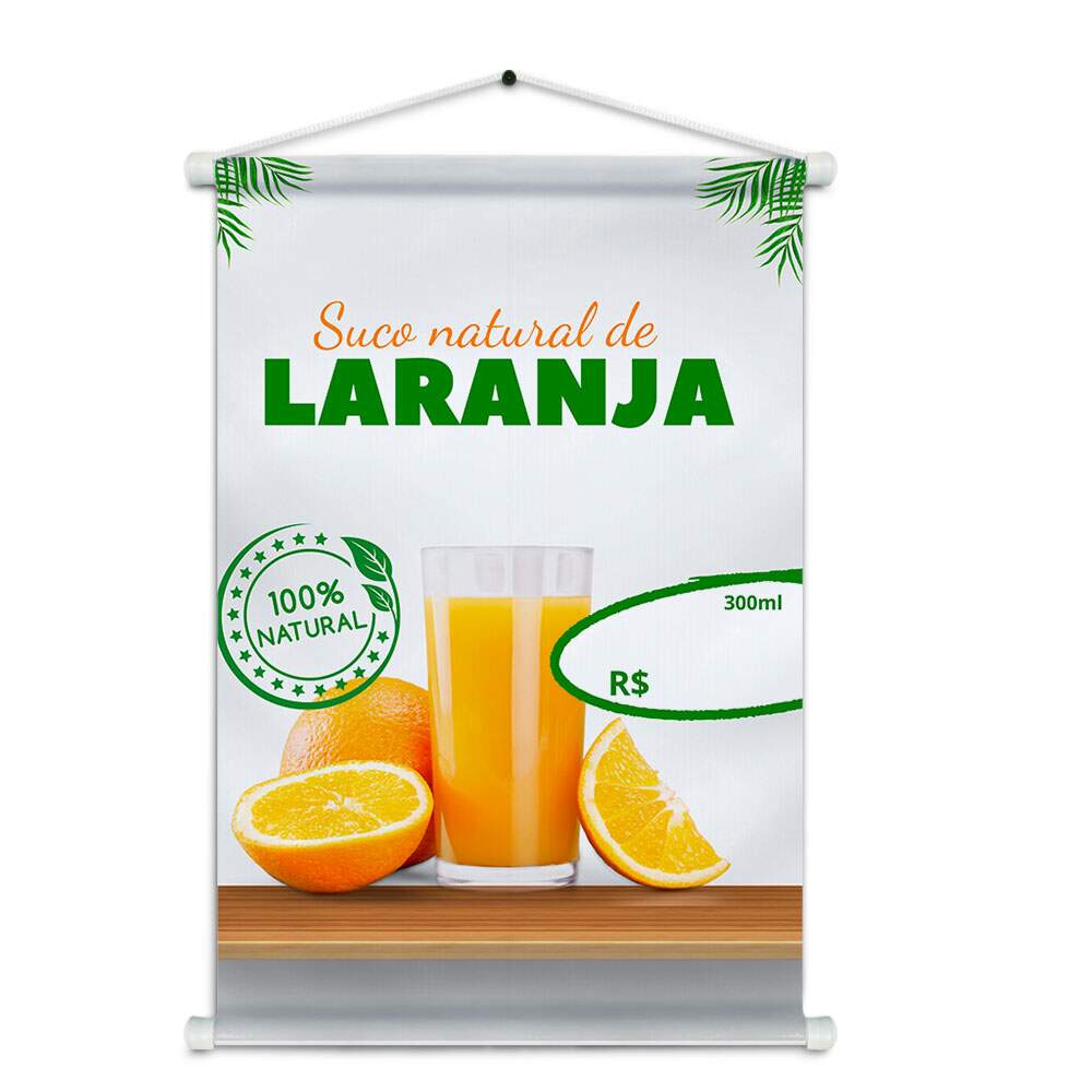 Banner Impresso em Lona Sucos