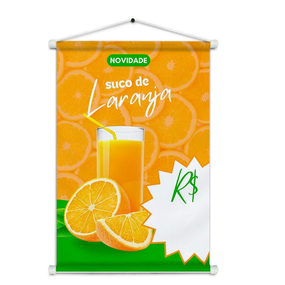 Banner Impresso em Lona Sucos