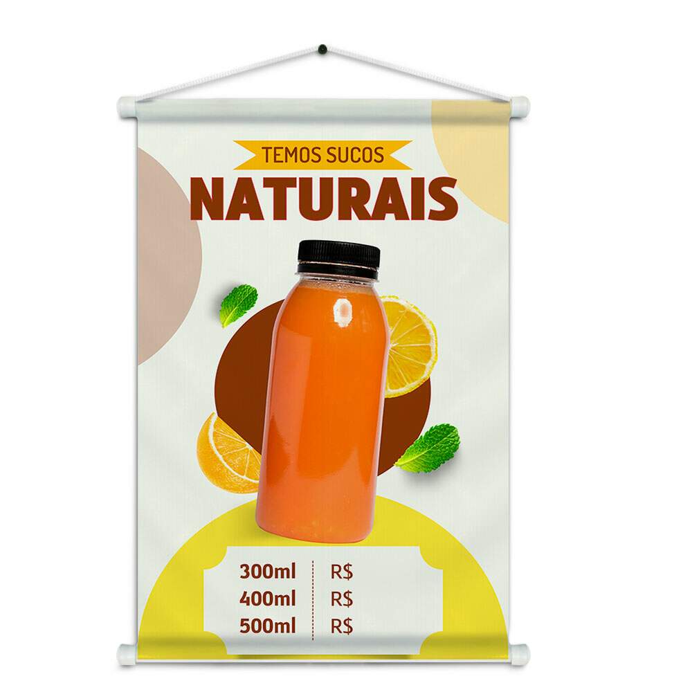 Banner Impresso em Lona Sucos