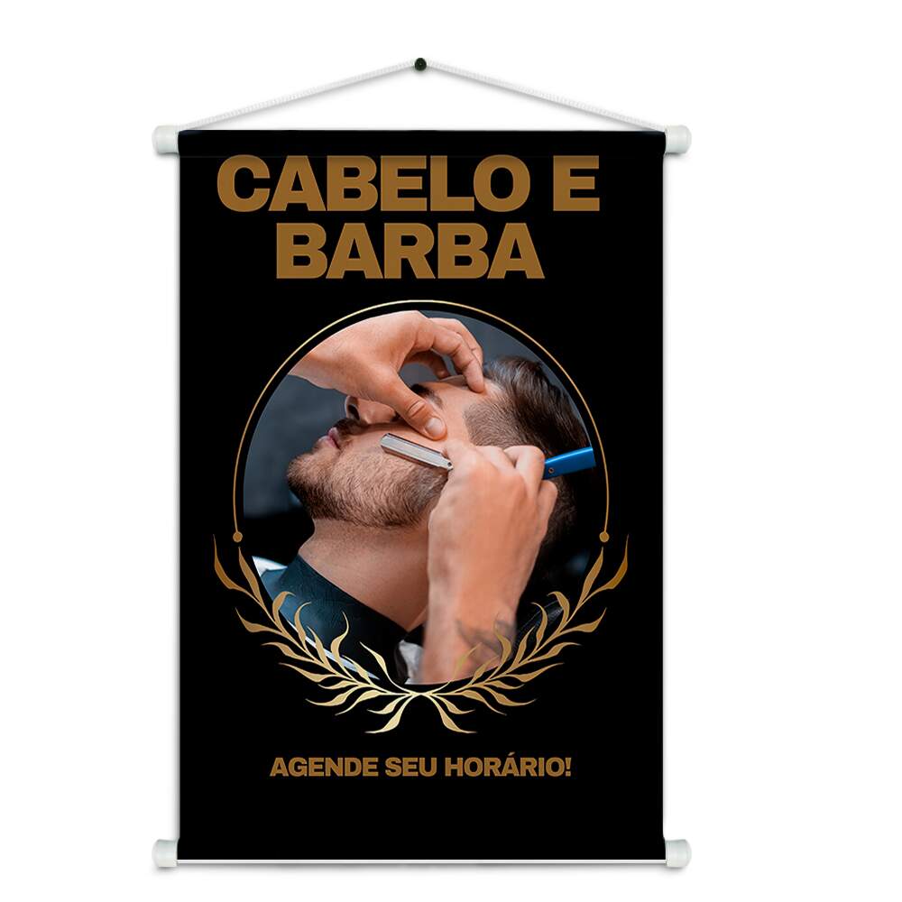 Banner Impresso em Lona Barbearia