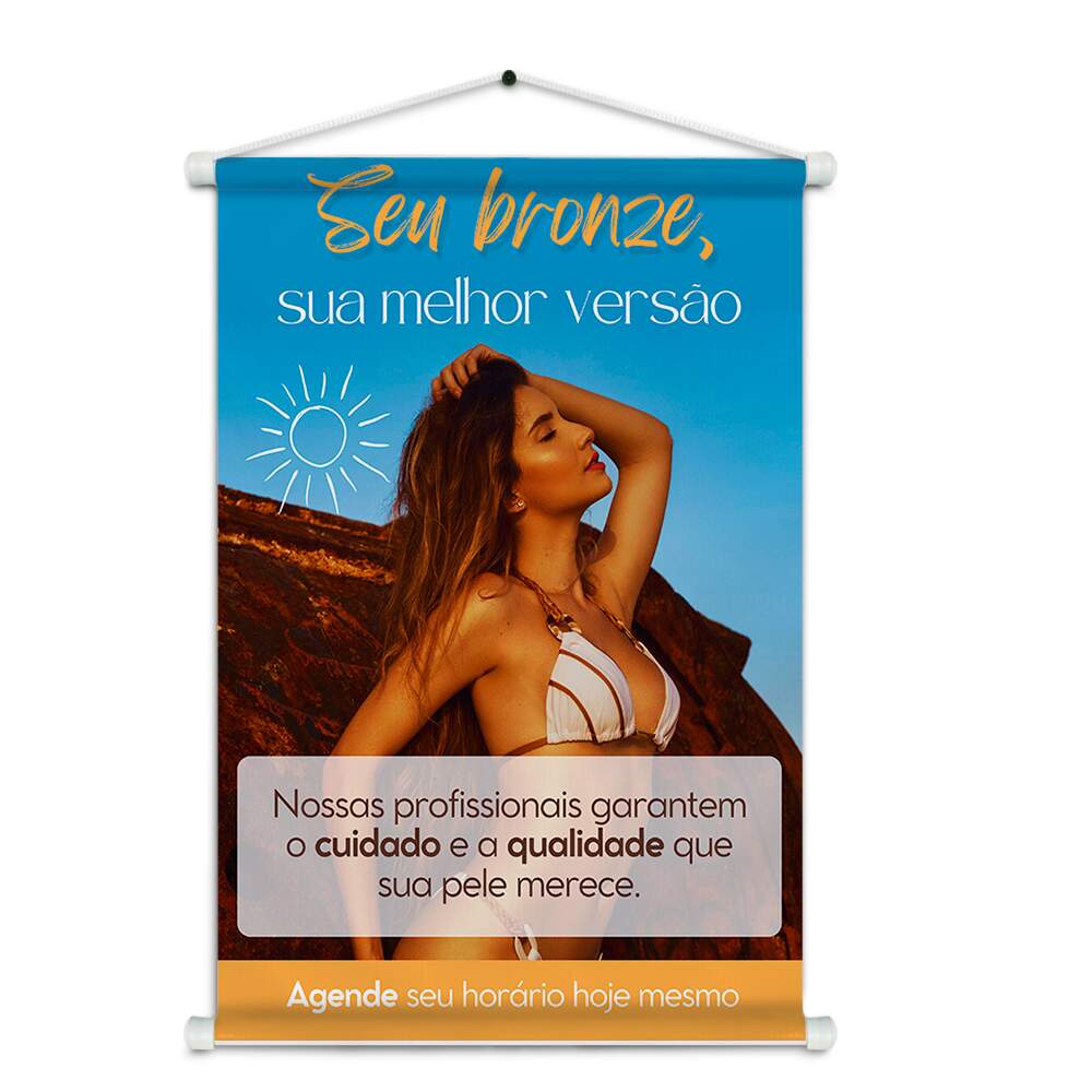 Banner Impresso em Lona Bronzeamento