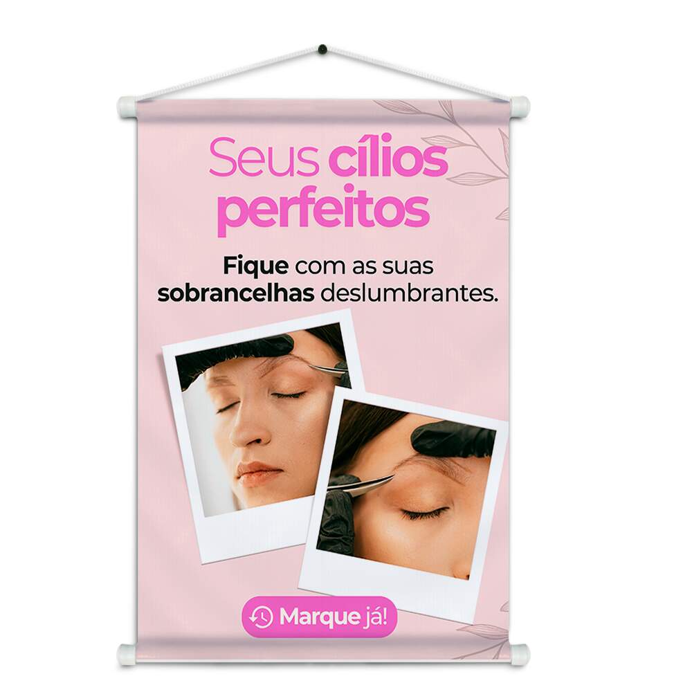 Banner Impresso em Lona Sobrancelhas e Clios