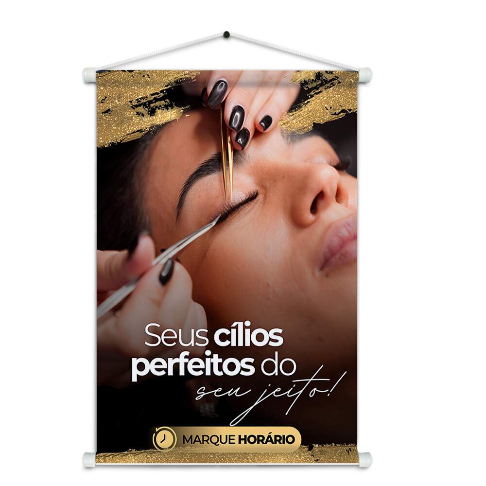 Banner Impresso em Lona Sobrancelhas e Clios