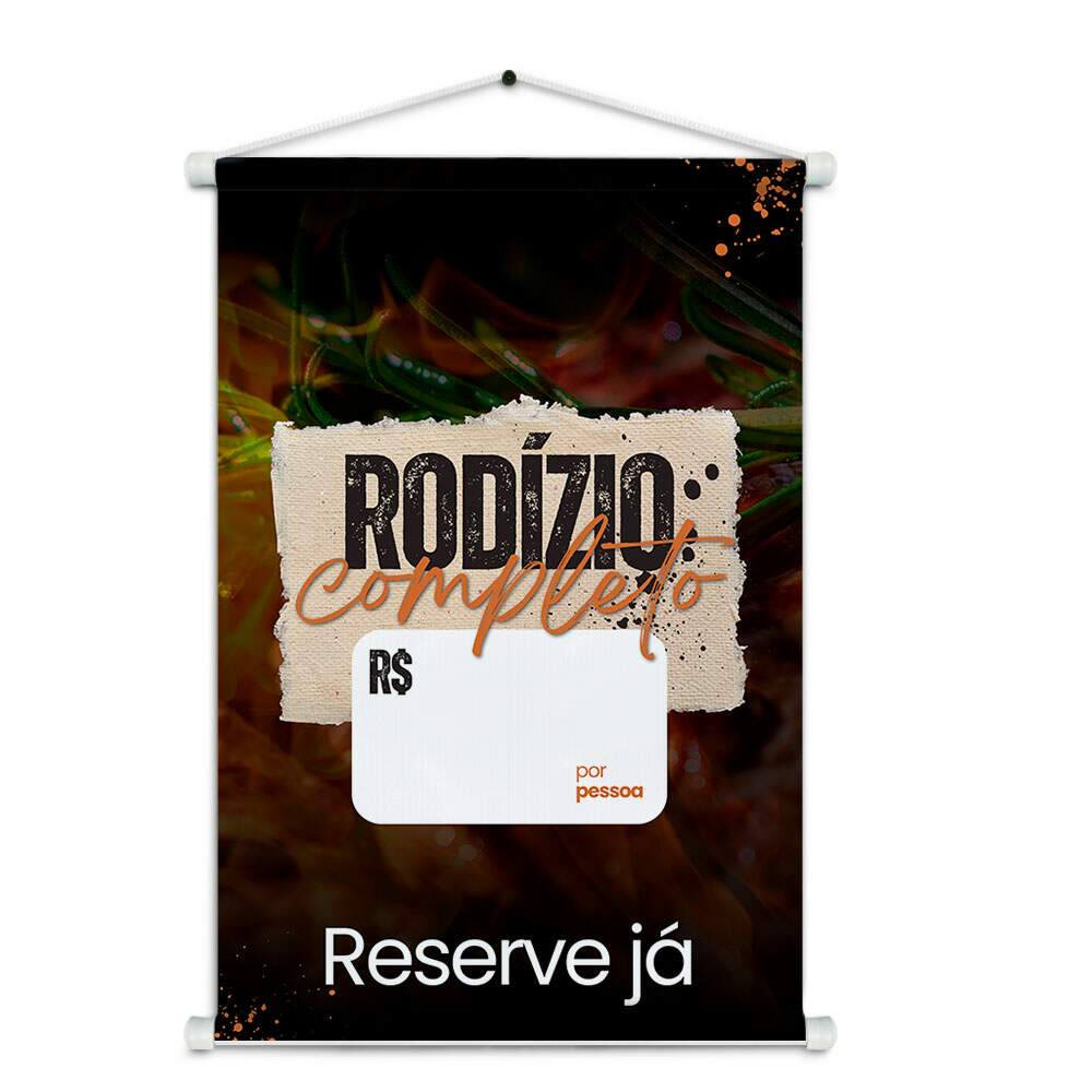 Banner Impresso em Lona - Churrascaria 001