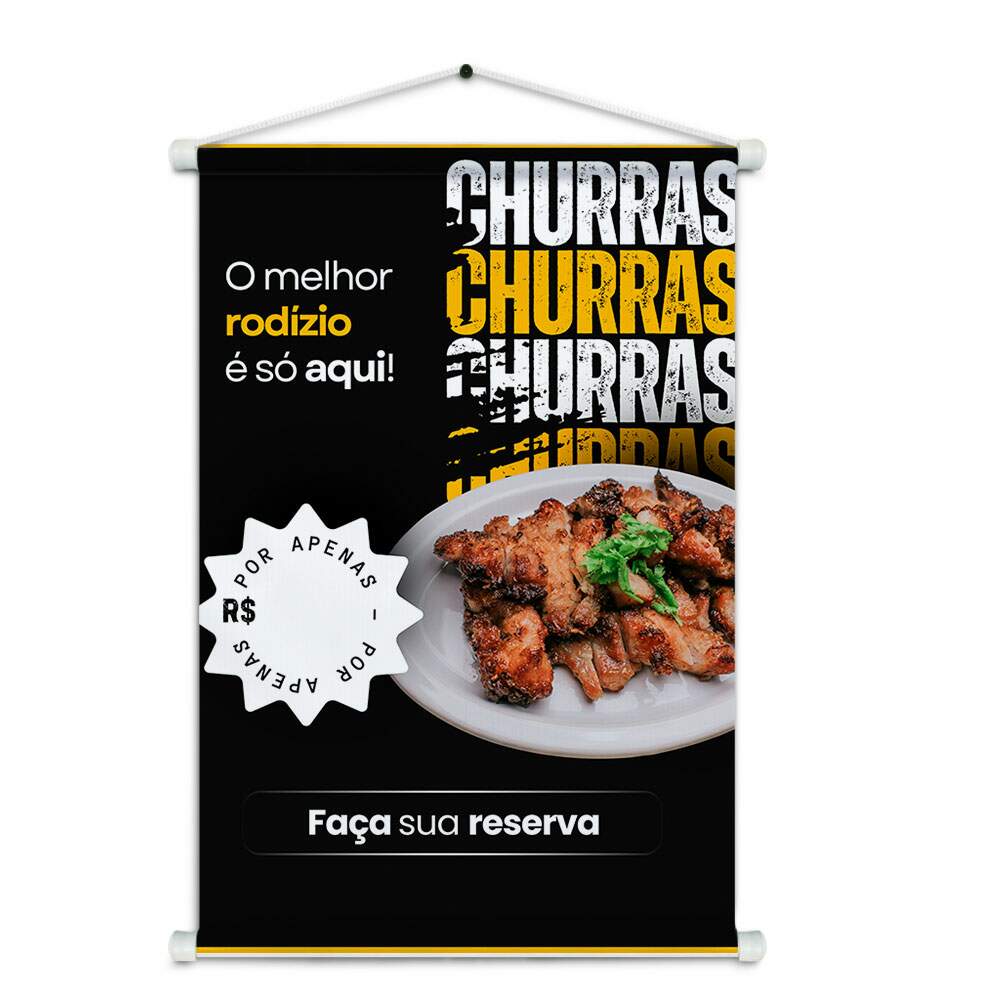 Banner Impresso em Lona - Churrascaria 002