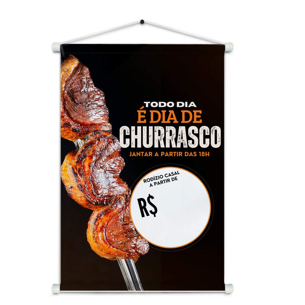 Banner Impresso em Lona - Churrascaria 007
