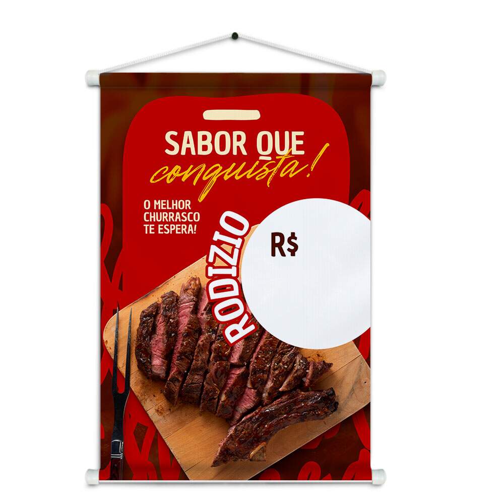 Banner Impresso em Lona - Churrascaria 009