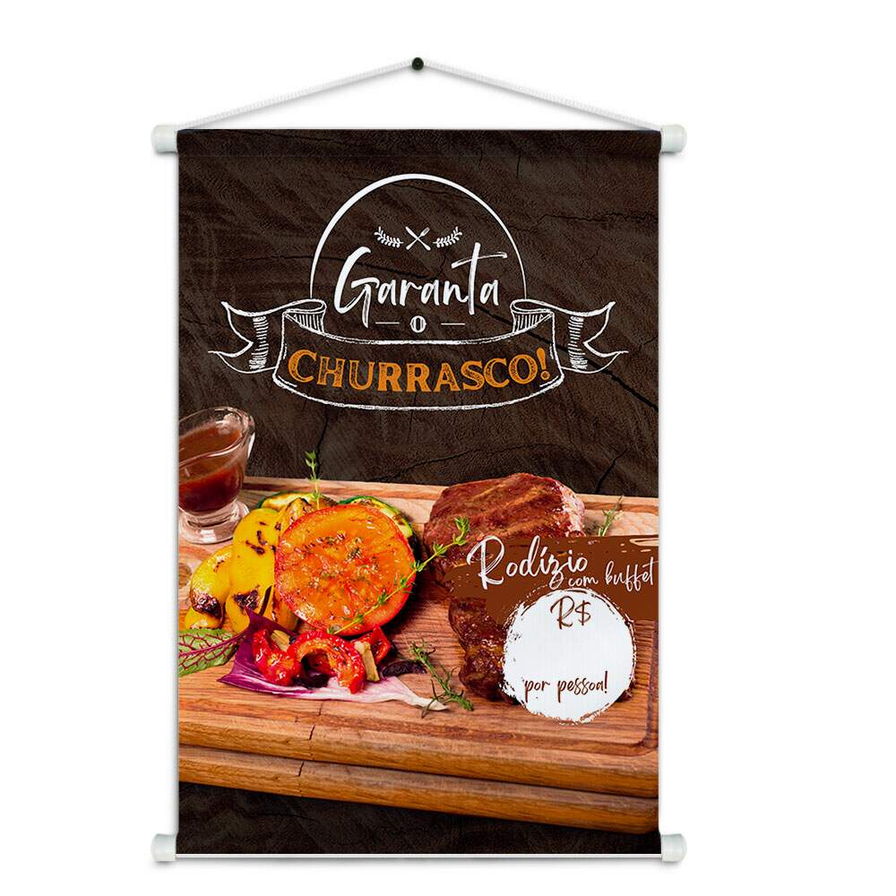 Banner Impresso em Lona - Churrascaria 012