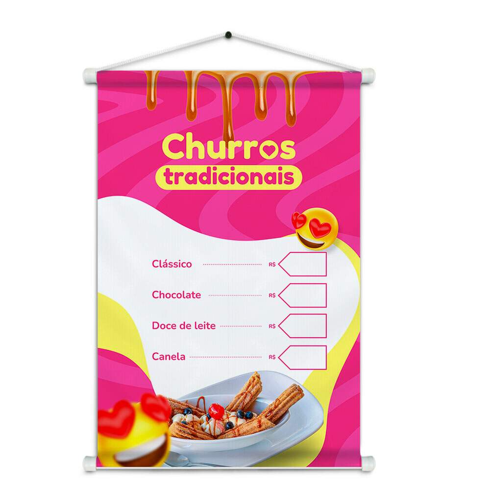 Banner Impresso em Lona - Churros 001