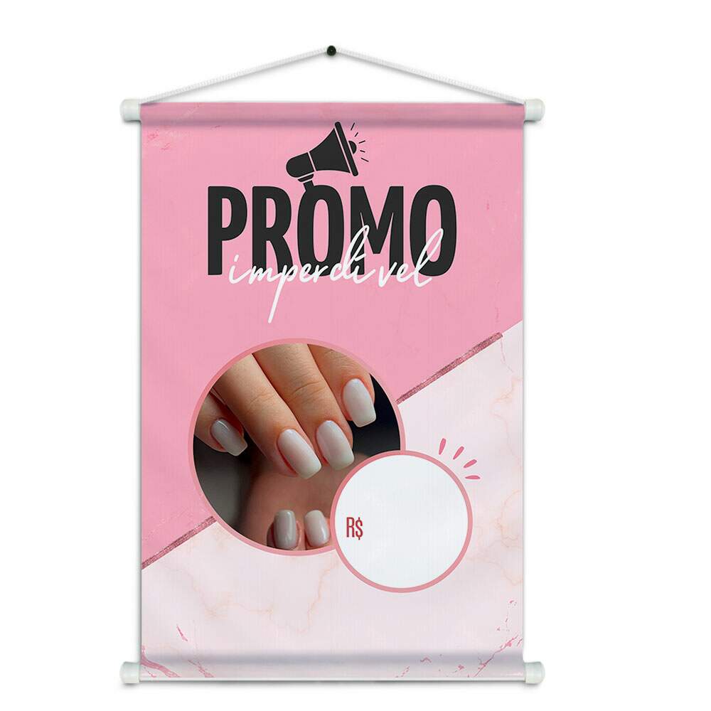 Banner Impresso em Lona - Manicure 002