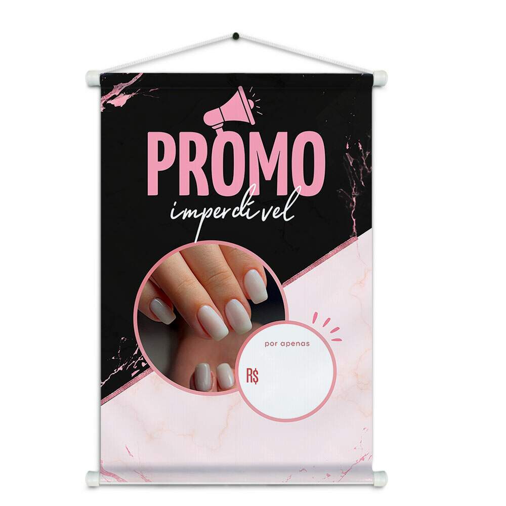 Banner Impresso em Lona - Manicure 001