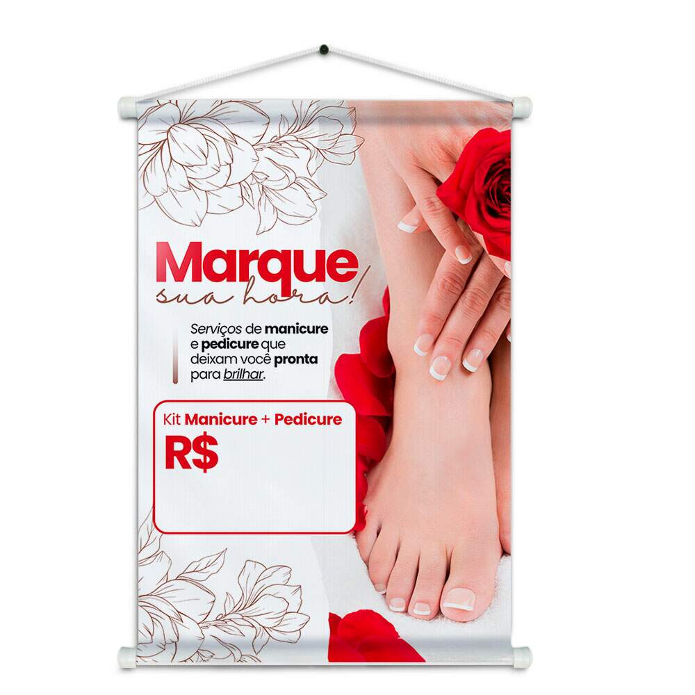 Banner Impresso em Lona - Manicure 006